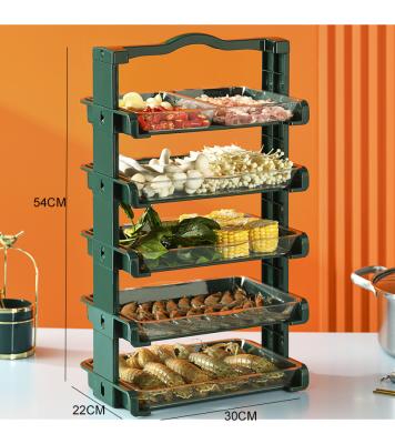 China Widely Used Freshness Preservation Special Design Household Kitchen Food Prep Multifunctional Rack With Handle for sale