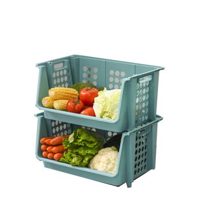 China Sustainable New Arrival Competitive Price Multifunctional Kitchen Storage Basket Large Capacity Storage Container for sale