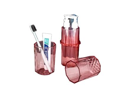 China Viable Unique Design Multifunctional Travel Toothbrush Displacement Cup 4 In 1 Washing Set Wash Cup for sale