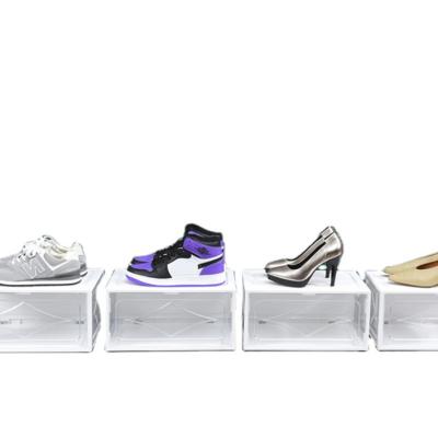 China Viable Widely Used Stackable Storage Box Foldable Clear Shoe Box for sale