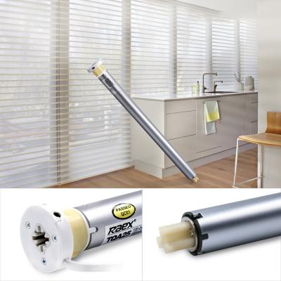 China Smart Minimalist Curtain Blinds TQA25-25 Normal Motor With Wire With YR21188B-2 Channels Remote zu verkaufen