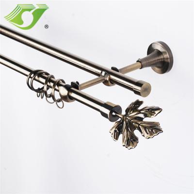 China European country style JNS style metal curtain rod living room curtain rod set 16mm/19mm/25mm/28mm accessories+ for sale