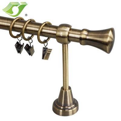 China Wholesale Country Horn Design Window Pull 16mm Metal Curtain Rods for sale