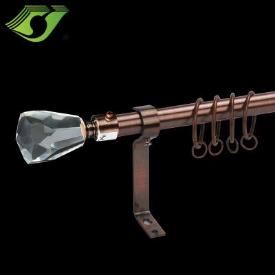 China Country Wholesale Cheap Chrome Curtain Pole Rustproof Glass White Curtain Rod for sale