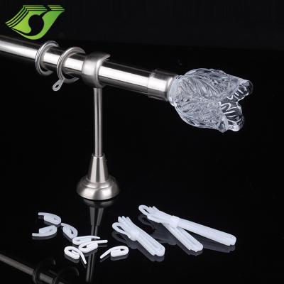 중국 Country Drape Hardware Fittings Curtain Ring Crystal Curtain Rod With Wall Hooks 판매용