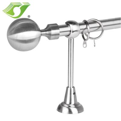 Cina Country Decorative Drapery Hardware Modern Curtain Rod Sets Stainless Steel Pole Include Metal Round Ball Finial Curtain Accessories in vendita