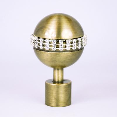 China D-F0262 country window curtain rod finial manufacturer Metal ball curtain finials for sale