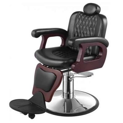 China Barber Shop Chair Solid Wood Barber Chair Grooming Chair Hydraulic Hairdressing Chair Modern Modern Men for sale