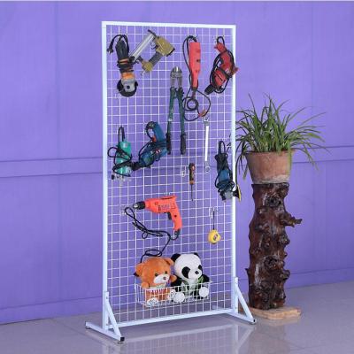 China Metal Vertical Iron Mesh Hanger Metal Store Iron Mesh Rack Floor Barbed Wire Jewelry Storage Supermarket Display Rack for sale