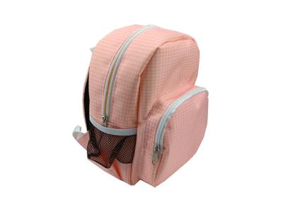 China 600D Polyester Reißverschluss Rucksack Leichtrosa Rucksack für die Schule zu verkaufen