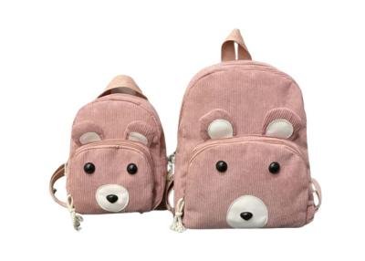 China 350g Mochila de algodón Corduroy Mochila personalizada para niños en venta