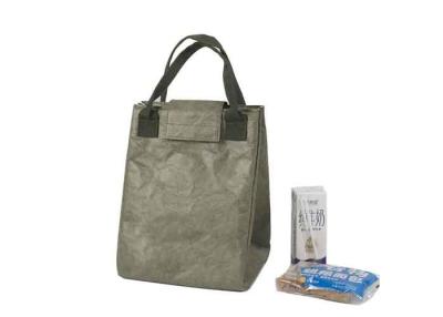 Cina Tyvek grigio customizzato Refrigeratore impermeabile pranzo Borsa Tote Con Chiusura Velcro in vendita