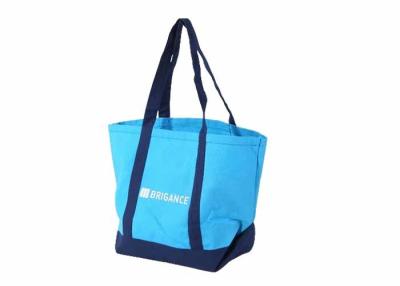 中国 Customized Logo Cotton Tote Bag in Blue for Shopping and Promotional Use 販売のため