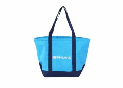 Κίνα customized Reusable Cotton Tote Bag Vibrant Blue Shopping Bag With Silk Screen Printing προς πώληση