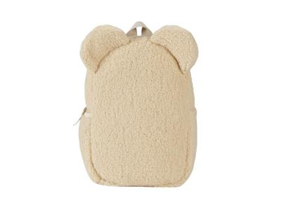 China Bolsa de bolsillo personalizada color beige marrón peluche peluche niños mochila bolsa escolar con orejas de oso en venta