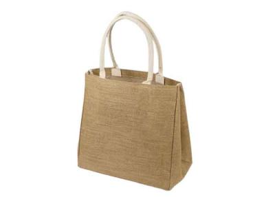 China duurzaam promotioneel logo op maat Jute Tote Bag Eco Friendly Shopping Te koop