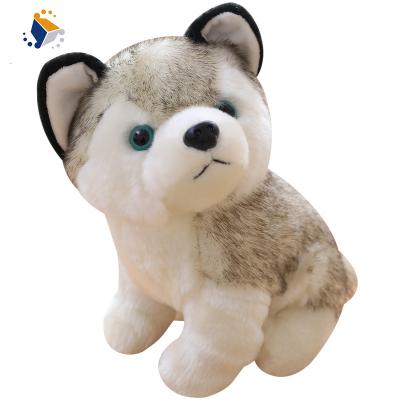 China Wholesale Yangzhou Cute Simulation Puppy Siberian Husky Soft Plush Toys Doll Manufacturer Children Gift for sale