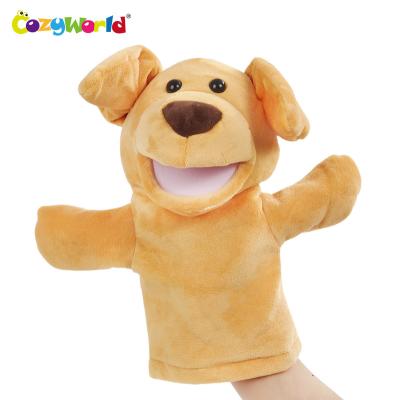 China Lovely Plush Puppy Hand Puppet Pet Toy Doll Funny Developing Intelligence Soft Stuffed Plush Birthday Gift For Adults Children for sale