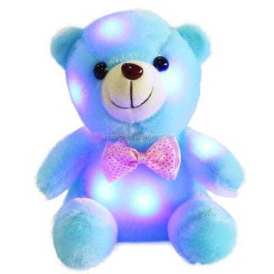 China Plush Light Up Cute and Sensitive Animal Plush Toy Customized British Trench Coat Teddy Bear for sale