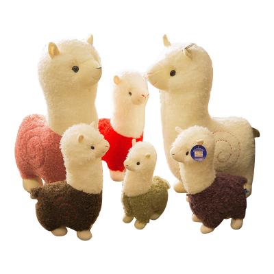 China Crane Machine /Kids Gift/Pretty Gift/Push Newest Custom Cute Sleeping Alpaca Doll Multi Colors Plush Sheep Llama Toys Stuffed Animals Alpaca for sale