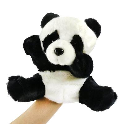 China Panda Hand Puppet Jungle Friends Plush Stuffed Animals Toys for Imaginative Play, Storytelling, Teaching for sale