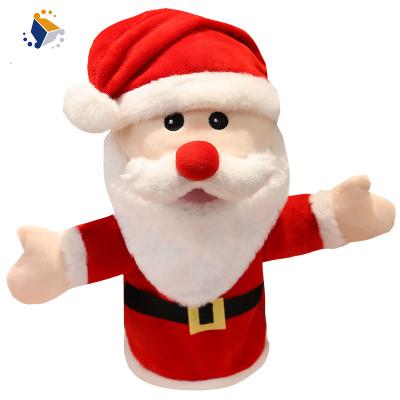 China Wholesale Custom Kids Gift Snowman Finger Doll Performance Plush Toy Santa Hand Puppet Toy Manufacturer For Kids Baby for sale