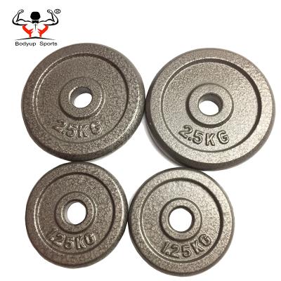 China Cross Fit Weight Lifting Gray Hammertone Cast Iron Dumbbell Weight Plates for sale