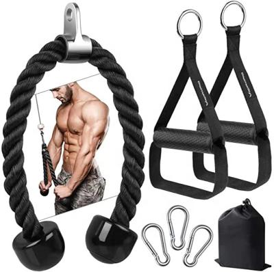 China Universal Tricep Rope Pull Down - Ankle Straps For Cable Machine Attachment, Triceps Pull Down Machine And Rope Exercise Bands for sale