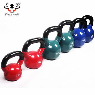 China Cross Fit Weightlifting Full Body Workout Weight Loss And Strength Training PVC Dipping Vinyl Coated Kettlebell for sale