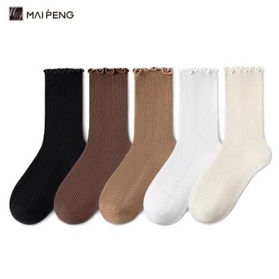 China Sweat Absorbent Custom Women Socks Solid Color For Everyday Wear for sale