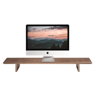 China Other SAMDI Double Wooden Desk Rack Desktop Shelf Laptop Computer Monitor Stand for sale