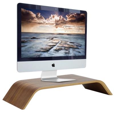 China Other SAMDI Manufacture Universal Wood Monitor Stand Monitor Table Stand for TV Laptops for sale