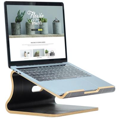 China Store SAMDI Ergonomic Ready Portable Laptop Stand Universal Wooden Laptop Stand for sale