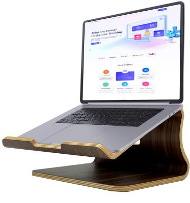 China Other Wood SAMDI Manufacturing Laptop Stand Walnut Laptop Stand for sale