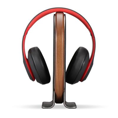 China SAMDI PORTABLE Natural Wood Headphone Stand Hanger Wooden Headphone Stand for sale