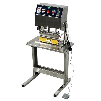 China QF400X2 Food Model Type Pneumatic Seal Pulse Foot Pedal Heat Sealer Machine for sale