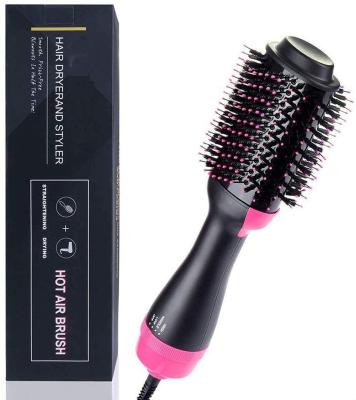 China Hot Airbrush Hotel Styler One Step Hair Styler Hair Dryer 2 in-1 Negative Ion Hair Straightener for sale