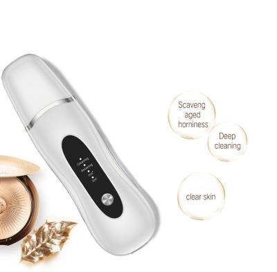 China Deep Cleansing Plant Ion Ultrasound Facial Spatula Portable Professional Deep Pore Face Peeling Ultrasonic Face Scrubber for sale