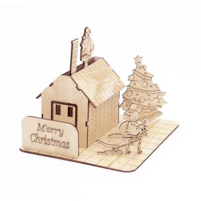 China 2020 Hot Sale Amazon Wooden The Best Christmas Gift Gifts 3D Jigsaw Puzzle Products Novels Kit Wooden Toys Baby Wooden Toy Model for sale