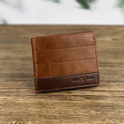 China VINTAGE New Arrival Fashion Men's Slim Money Pocket Wallet Retro Card Holder Wallet Casual Stylish Multi Short Cheap Coin Purse for sale