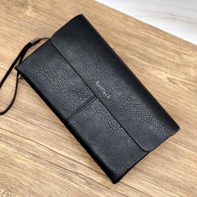 China 2022 Newest Fashion PORTABLE Casual Large Capacity Men Bags High Quality PU Leather Clutch Bag For Men Flip Handbag With Wrist Strap for sale