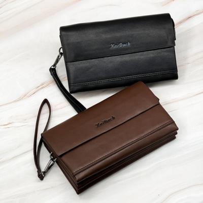 China 2022 Vintage Fashion PORTABLE High Quality PU Leather Clutch Bag Large Capacity Men Casual Handbags For Men Phone Bags Wristlet for sale