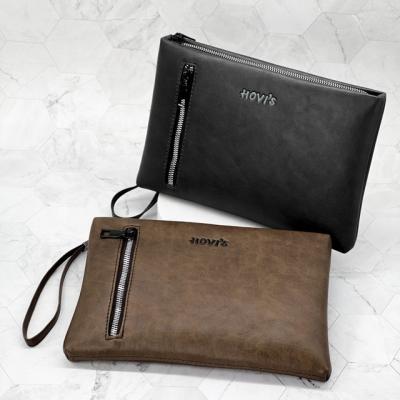 China PORTABLE Hot Selling 2022 New Design Clutch Bag Fashionable Casual Purses And Handbags For Men PU Leather Clutch Bag With Zipper for sale