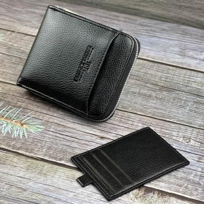 China 2022 Hot Sale Minimalist Short Zipper Wallet For Men PU Card Holder Zipper Wallet Money Clip Soft Leather Zipper Coin Purse for sale