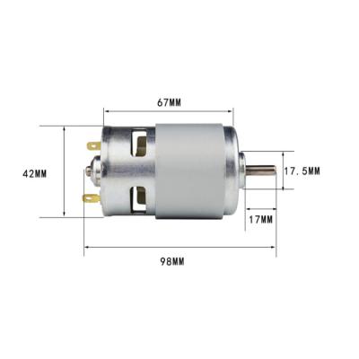 China Totally Enclosed Magnet 2021 30000rpm Constant Geared 775 Motor Ball Bearing Drill Kit 12v 24v for sale