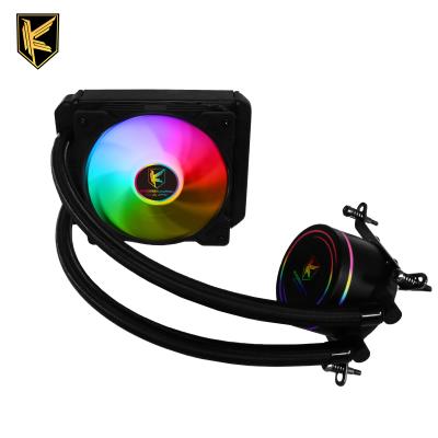 China Computer Case Black Radiator AIO Water Cooling Fan With RGB LED 120mm for sale