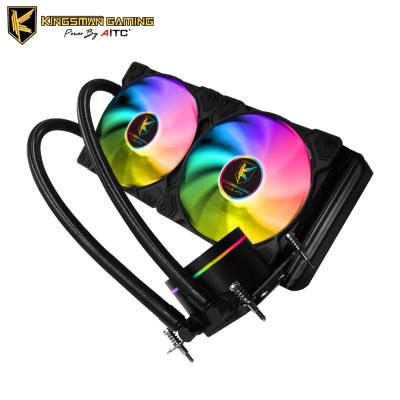 China Computer Case Black Radiator 240mm AIO Liquid Cooler Fan With RGB LED for sale