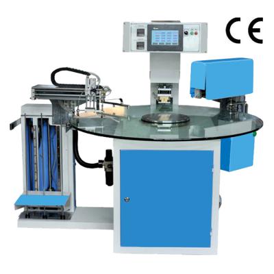 China Multi-station Hot Automatic Hot Press Foil Hot Stamping Label Factory Rotary Table Stamping Machine for sale