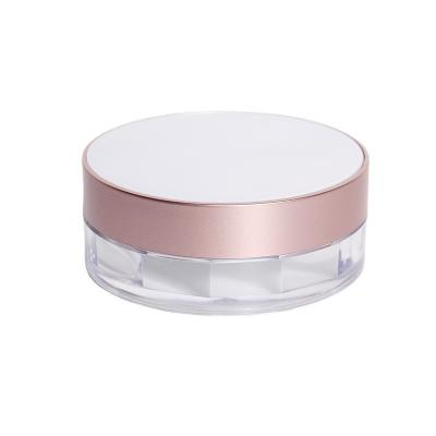 China 8g roze plastic cosmetische verpakking los poederpot met elastisch schermmaas Te koop