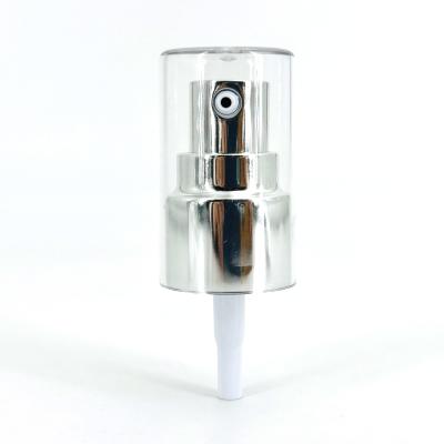 China 20 mm 20/410 Dispensador de plata de aluminio tapa de la bomba para la loción crema de suero esencia en venta